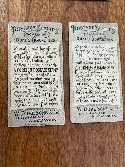 Dukes Cigarettes: Postage Stamps - LOT OF 9