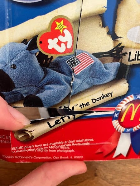 Ty Beanie Baby - Lefty the Donkey