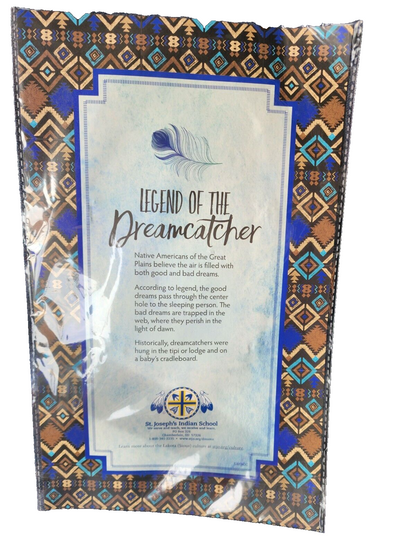 St Joseph's Indian School Lakota Sioux Dream Catcher With Feathers