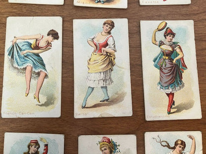 W.S. Kimball Tobacco Trade Cards: Dancing Women