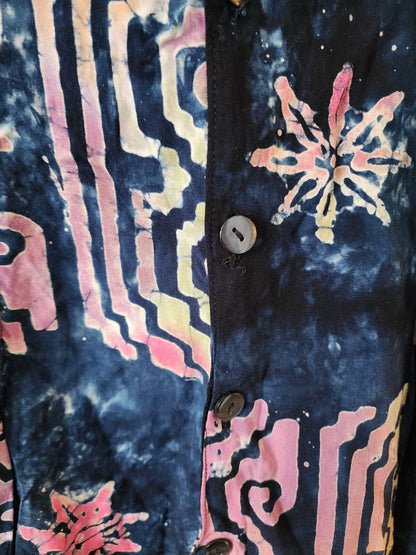 Vtg Signature Imports Patterned Dress Size Small w/Pockets