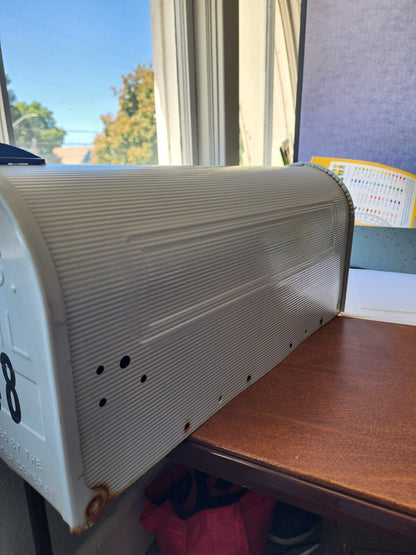 The Solar Group Gray Mailbox 19” X 6.5” X 8.75” Preowned