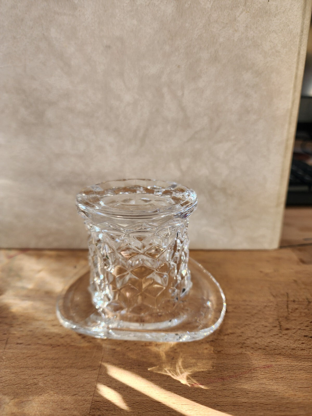 Beautiful Fostoria American Line 2056 Clear Glass 4 1/2” Top Hat