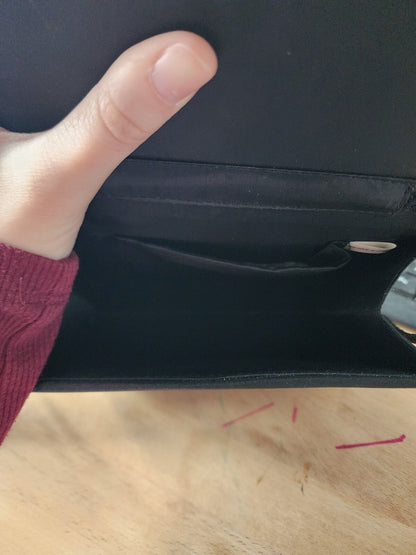 NWT Vintage Another Y&S Original Stunning Black Bag Satin