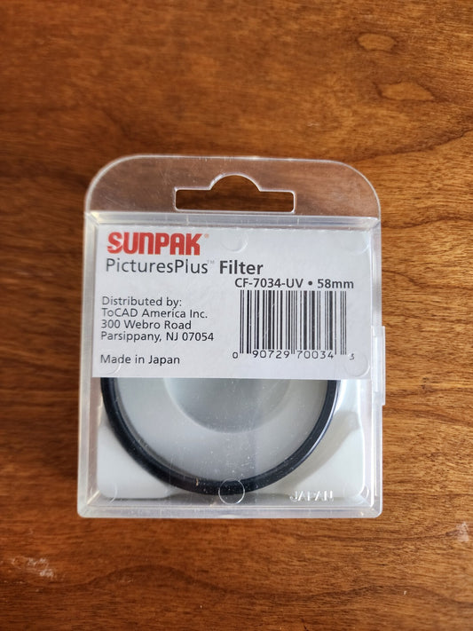 58mm UV Ultraviolet Lens Protection Filter SUNPAK Picture Plus