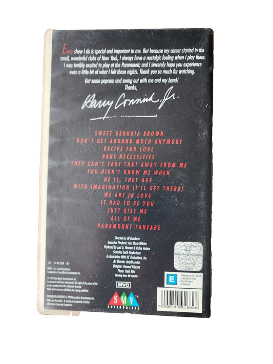 Harry Connick jr VHS The New York Big Band Concert