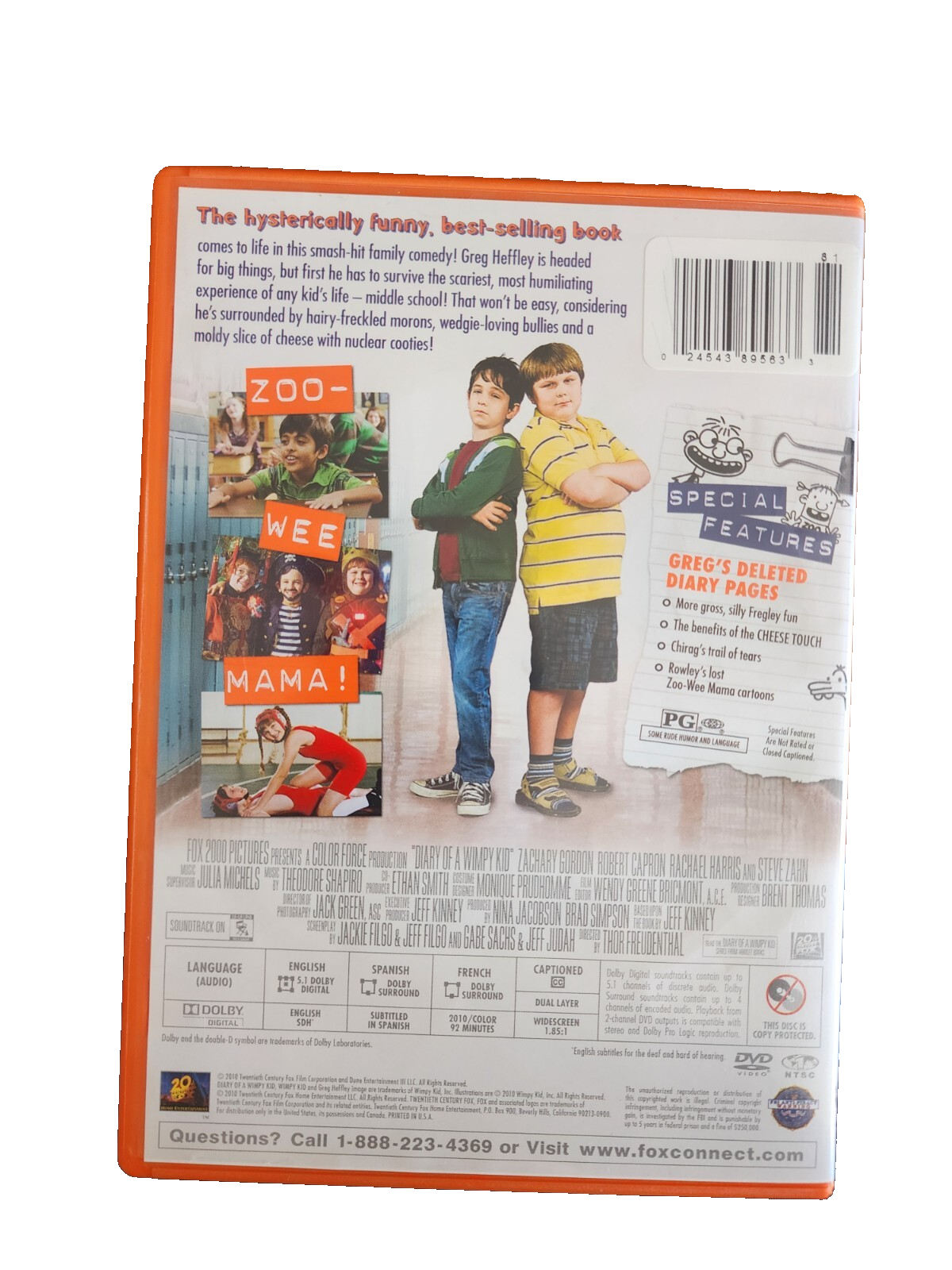 Diary of a Wimpy Kid (DVD, 2010)