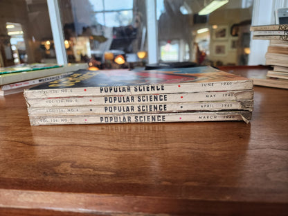 Lot of 4 Vintage Popular Mechanics Magazine From 1940