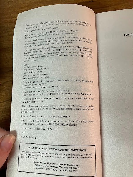 James Patterson Novel Mixed Bundle - lot of 3