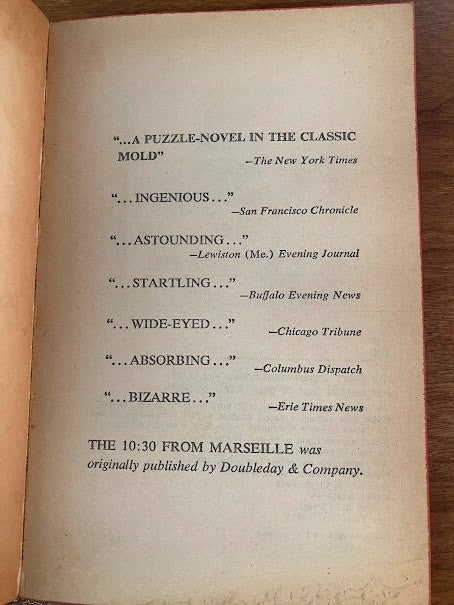 Vintage Paperback - The 10:30 From Marseille by Sebastien Japrisot