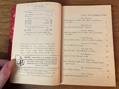 This Is Murder Mystery Paperback Book by Erle Stanley