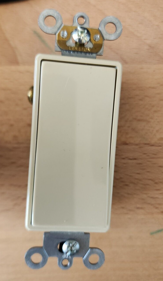 10 Leviton IVORY LIGHTED COMMERCIAL Rocker Light Switches 277V 05621-2I