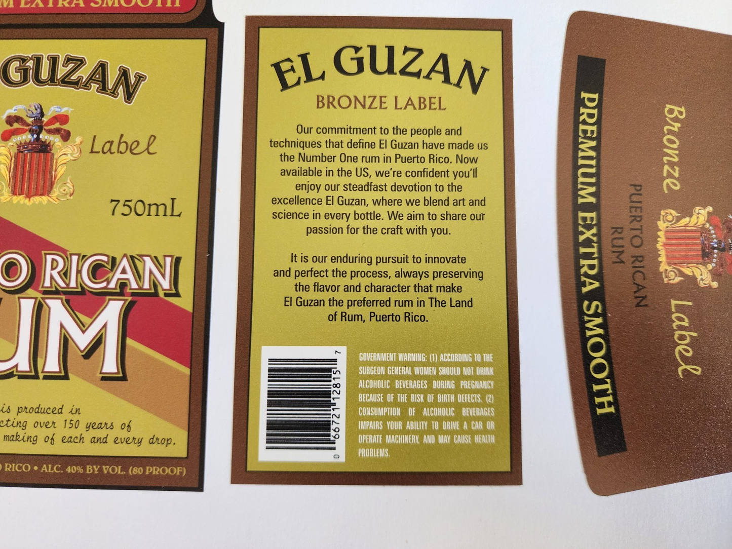 El Guzan Puerto Rican Rum Beverage Sticker Prop