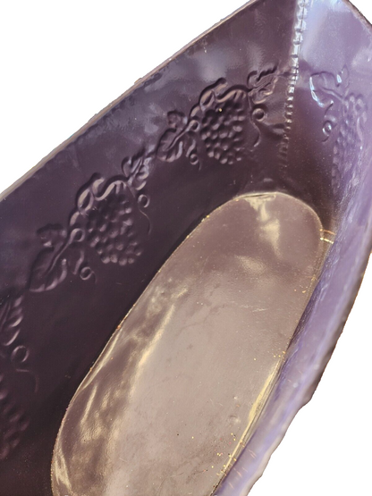 Purple decorative metal tin with handles 18" x 8" x 5"