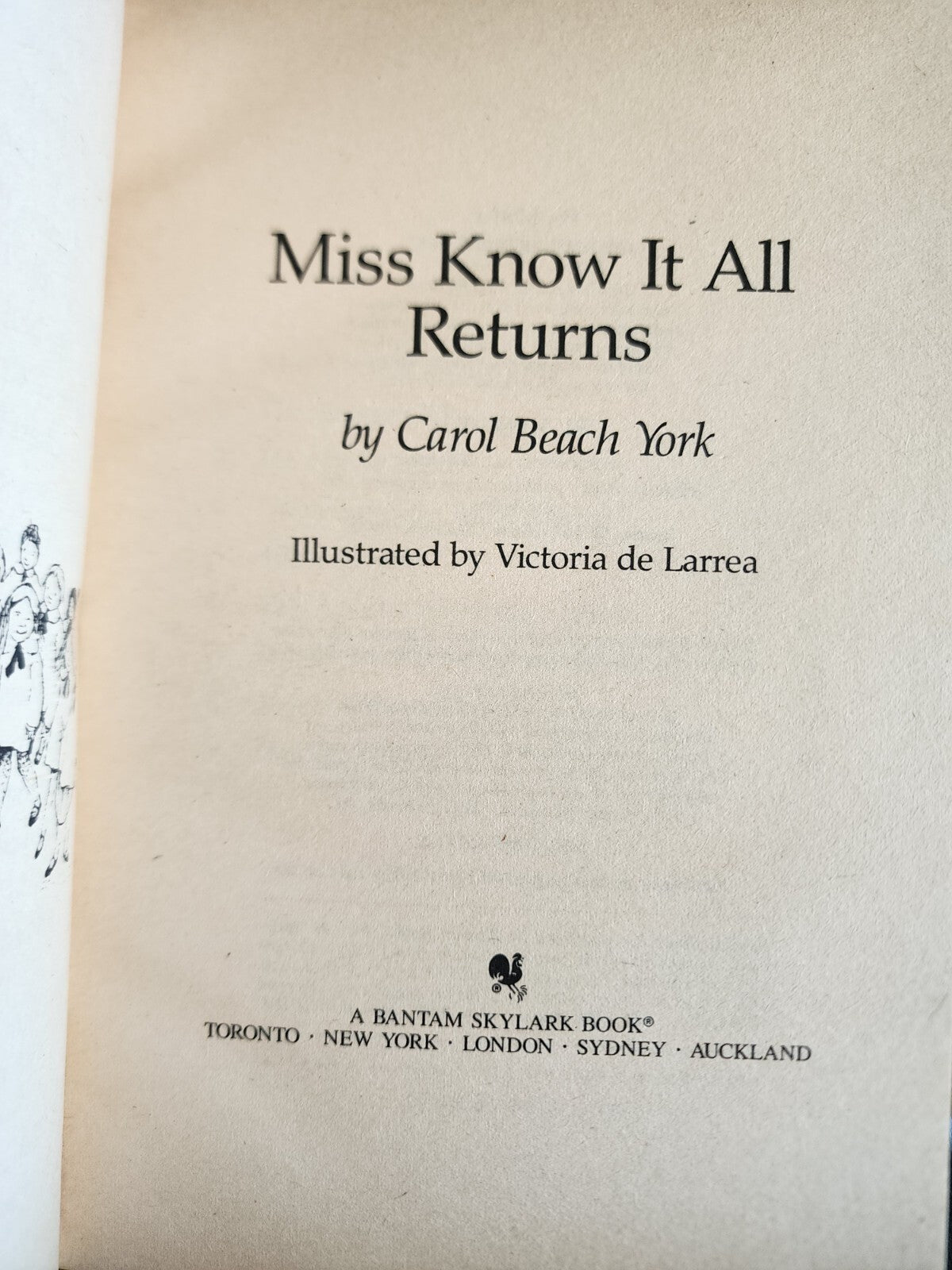 Miss Know It All Returns: A Paperback Book by Carol Beach York