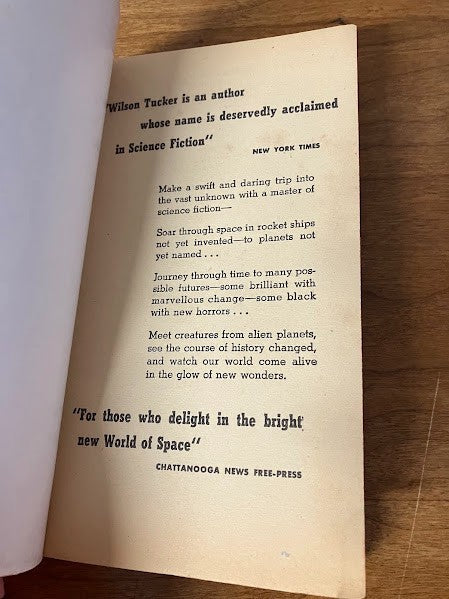 Vtg Paperbacks - lot of 2 - Wilson Tucker