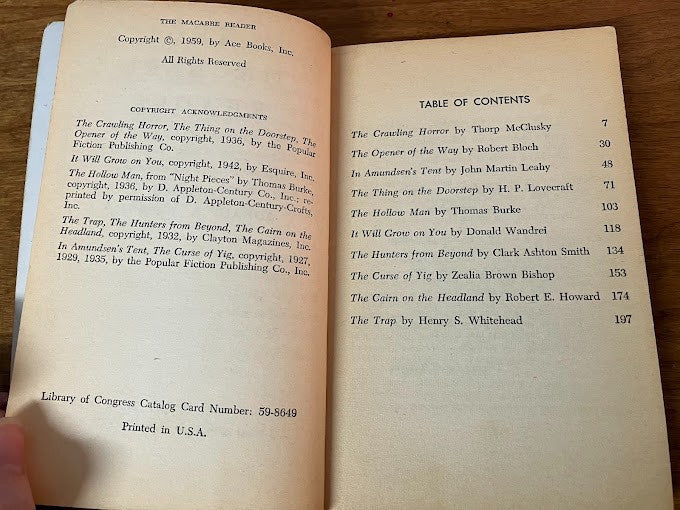 THE MACABRE READER - DONALD A. WOLLHEIM