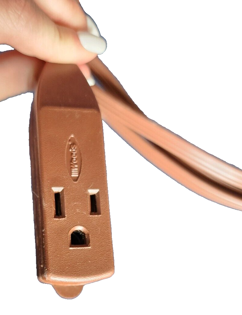 8 Ft. Light Duty Indoor Extension Cord, Brown