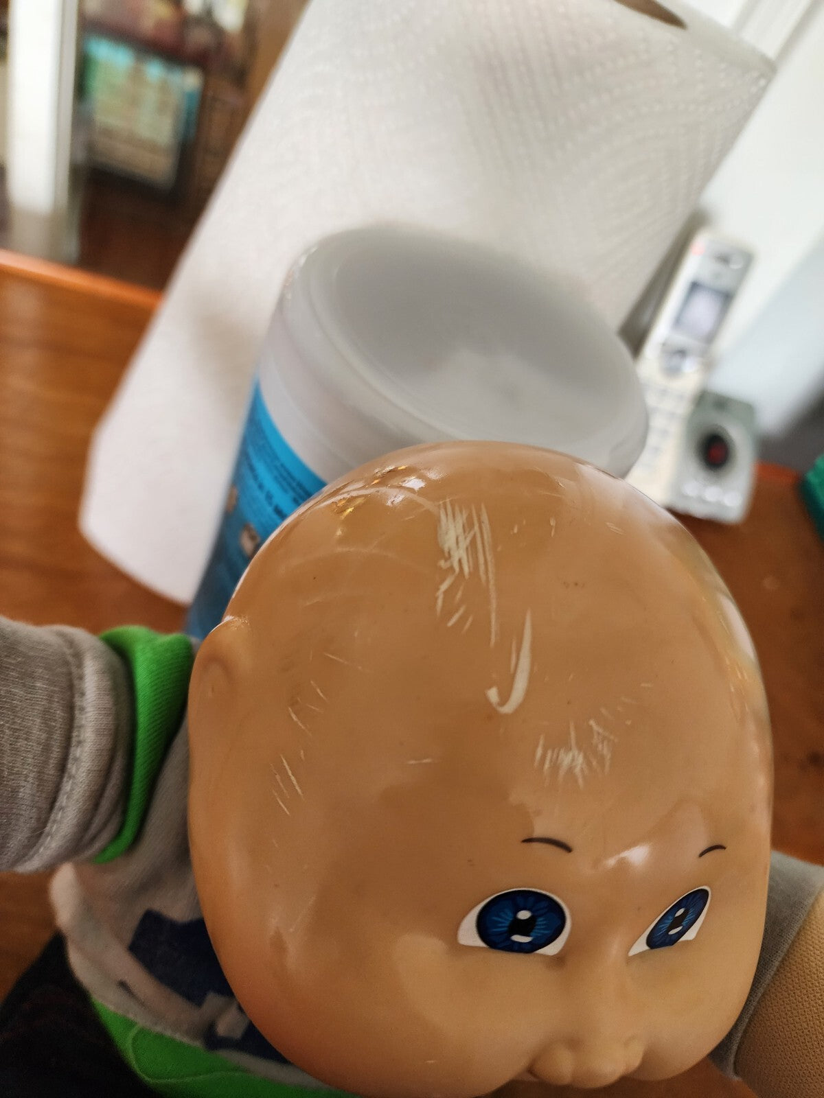 Vtg Cabbage Patch Kids Doll Bald Head Baby Boy 1978 Number 206