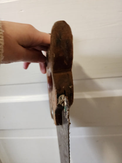 Vtg Henry Disston & Sons D-23 Hand Saw with Markings 29 1/2"
