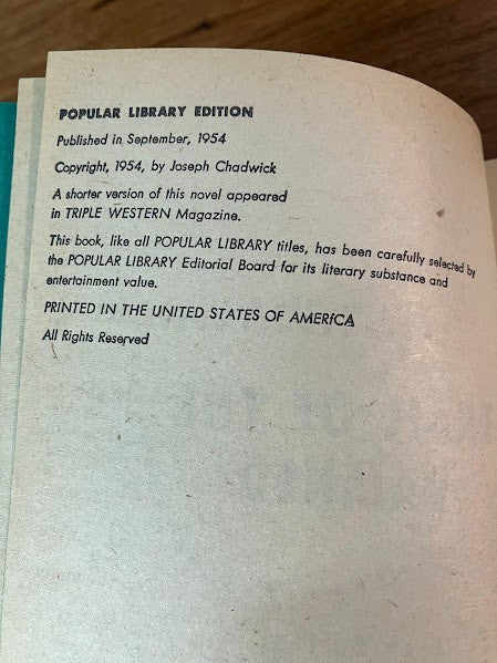 Popular Library: TRAIL OF THE DAMNED by Jack Barton