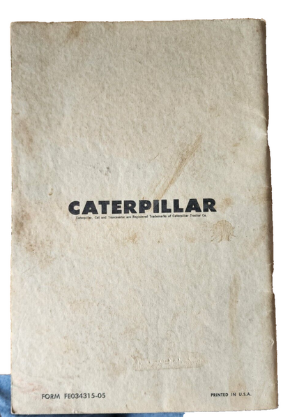 Caterpillar Diesel D8 Tractor Operator's Manual  FE034315-05