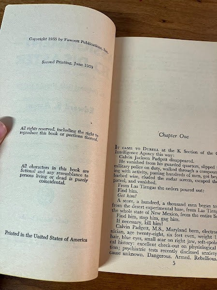 Vtg Paperbacks - lot of 2 - Edward S Aarons
