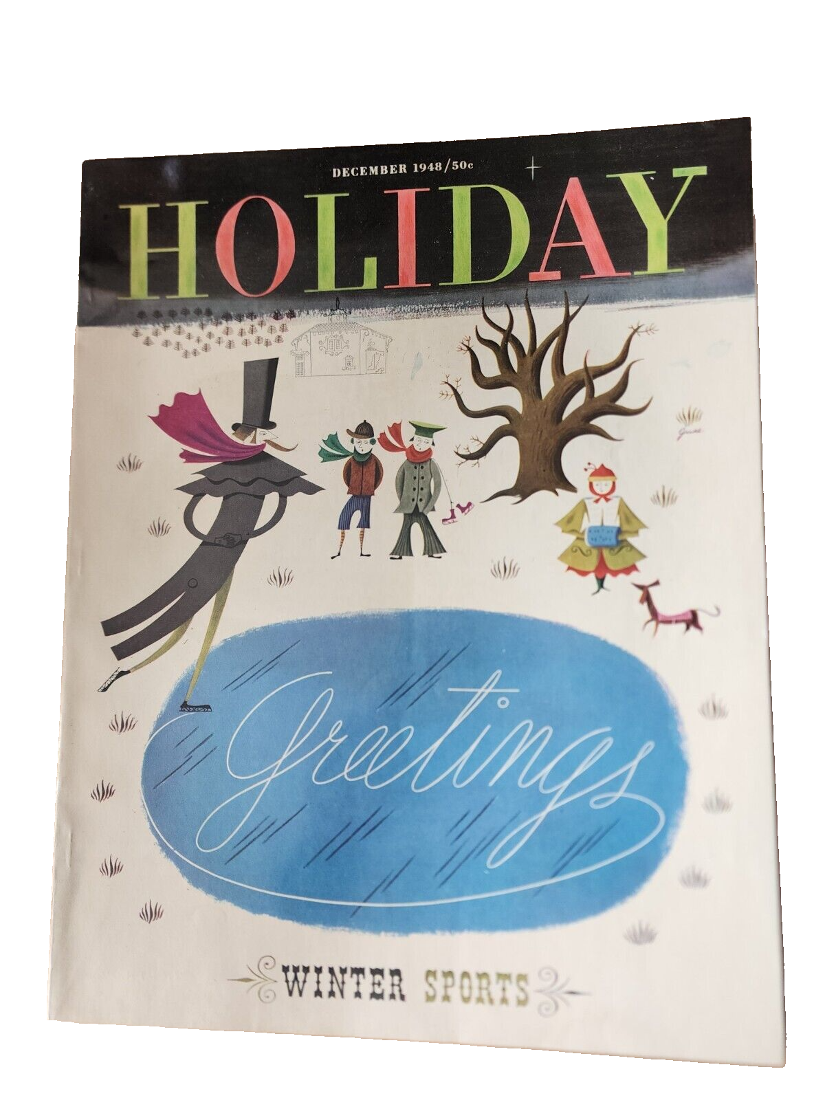 1948 DECEMBER HOLIDAY MAGAZINE - WINTER SPORTS
