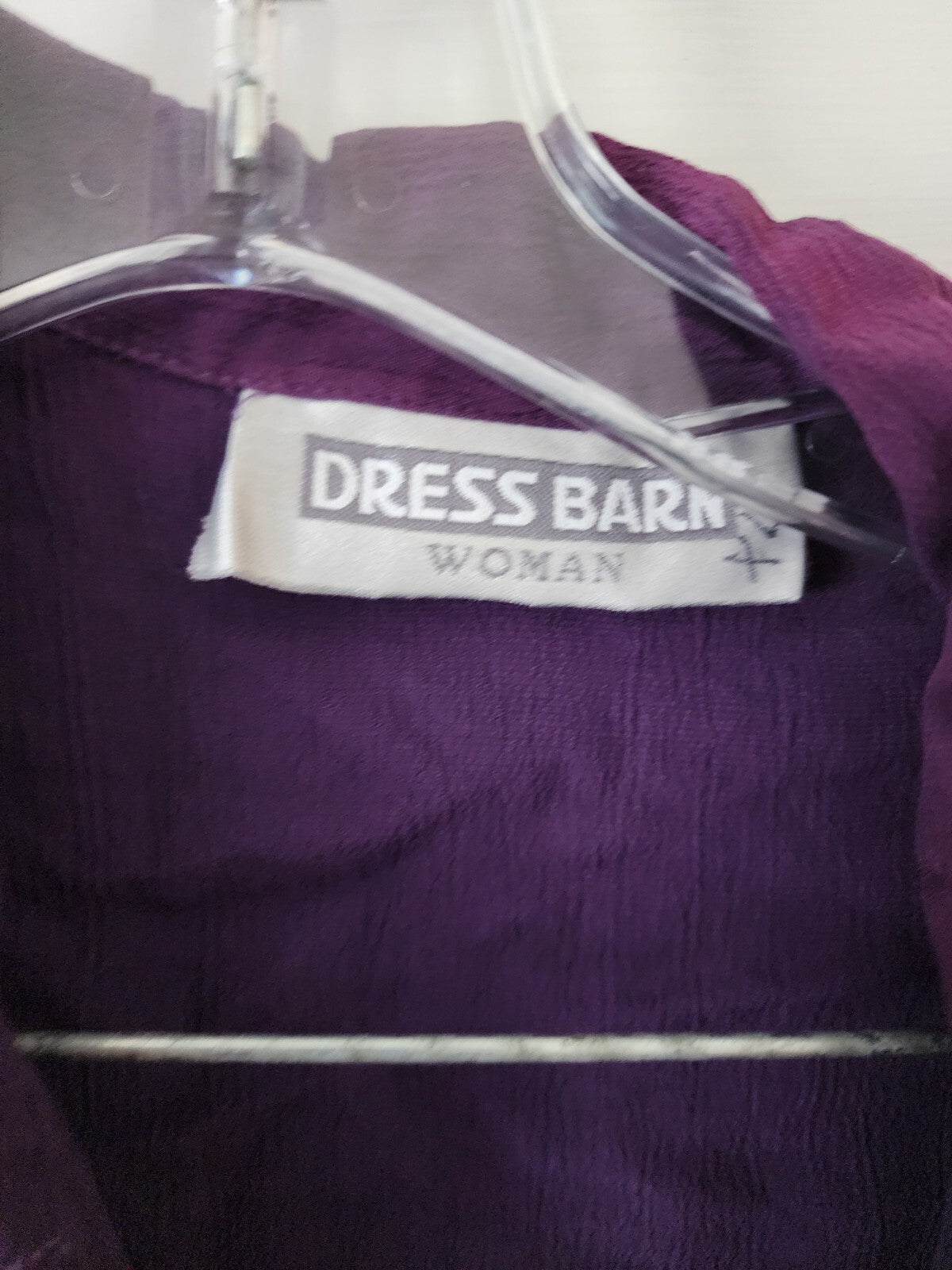 Women’s dress barn blouse long sleeves purple with built in tank