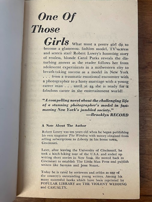 Vintage Paperback - Robert Lowry: What's Left Of April