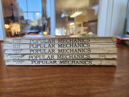 Lot of 5 Popular Mechanics 1939