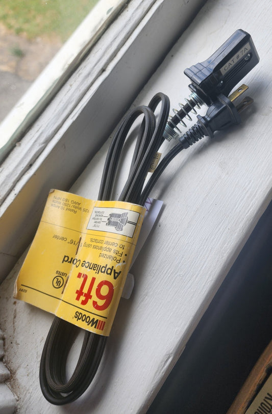 Woods 6 foot Appliance Power Cord, Polorized