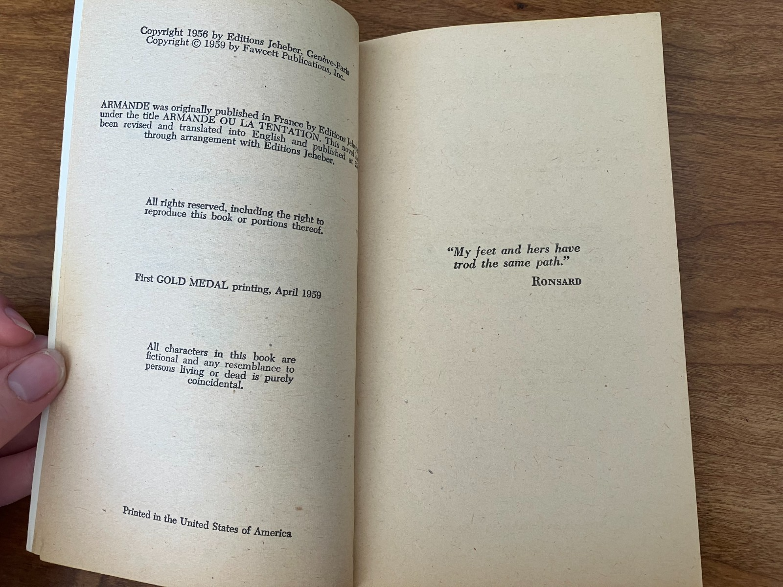 Vintage Paperback - ARMANDE by Daniel May