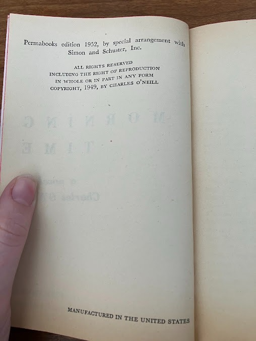 Vtg Paperback - Morning Time by Charles O'Neill