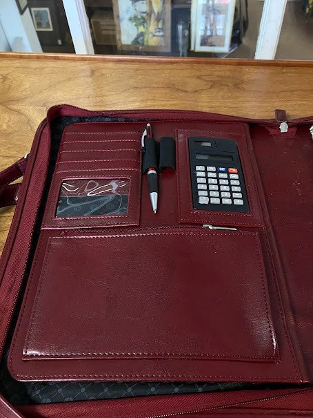 Red Leather - Foray Portfolio Briefcase
