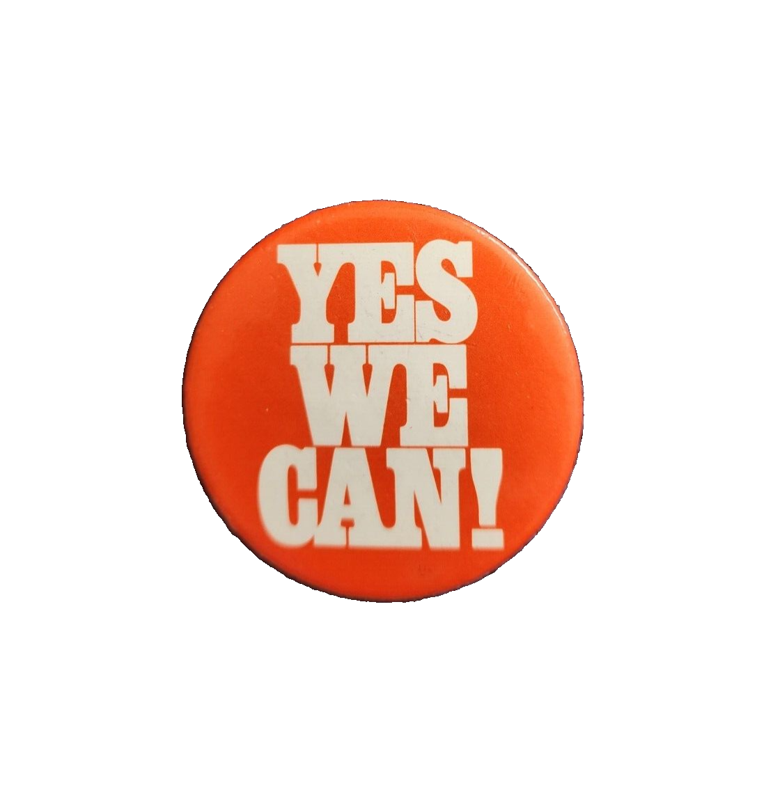 Vintage 60s Pin Back Button Yes We Can Red And White Louisiana Pacific 2”