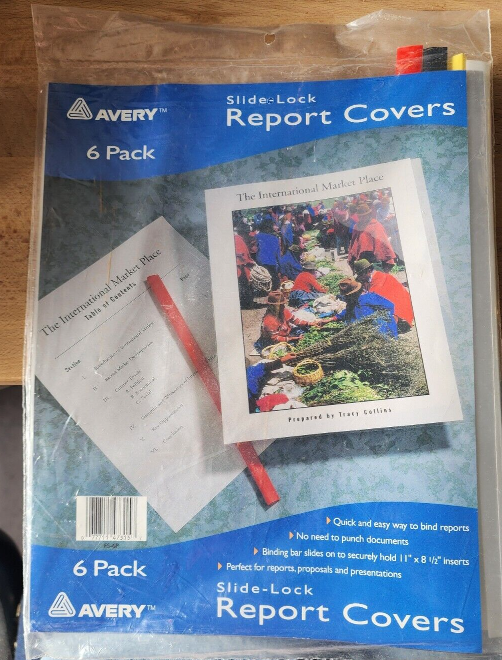 Avery Slide Lock Report Covers Pack of 6