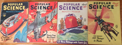 Lot of 4 Vintage Popular Mechanics Magazine From 1940
