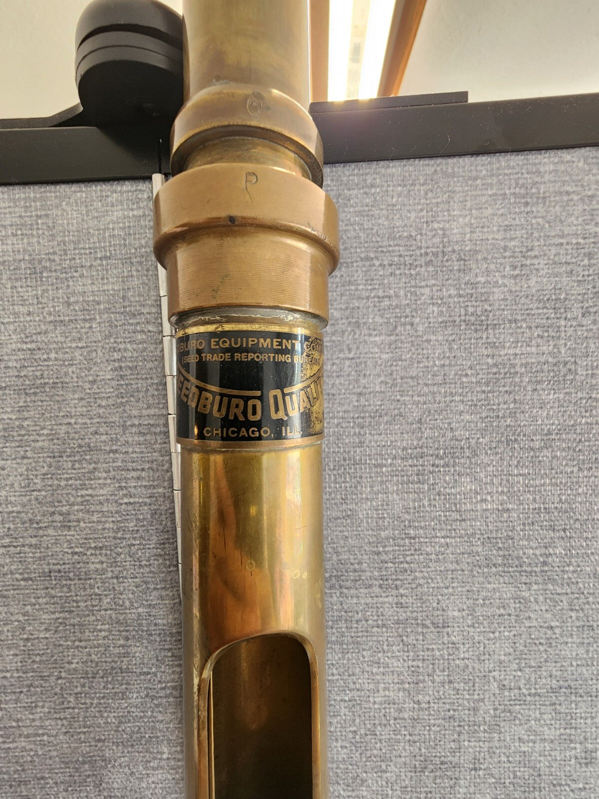 Vintage Grain Burro Brass Spiral Probe 6ft/72” SEEDBURO QUALITY 12 Hole Sampler