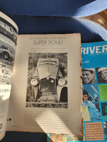 Lot of 2 Car And Driver Magazine Aug & Jan 1966 Vintage