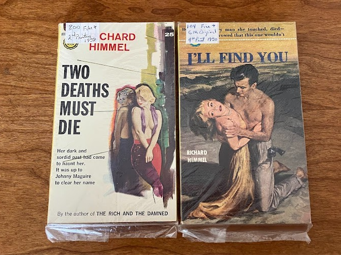 Richard Himmel Paperback Books - "I'll Find You" & "Two Deaths Must Die"