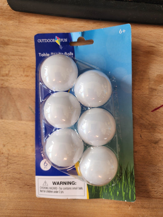Table Tennis Balls Set of 6, Ping Pong Balls for Competition and Recreational