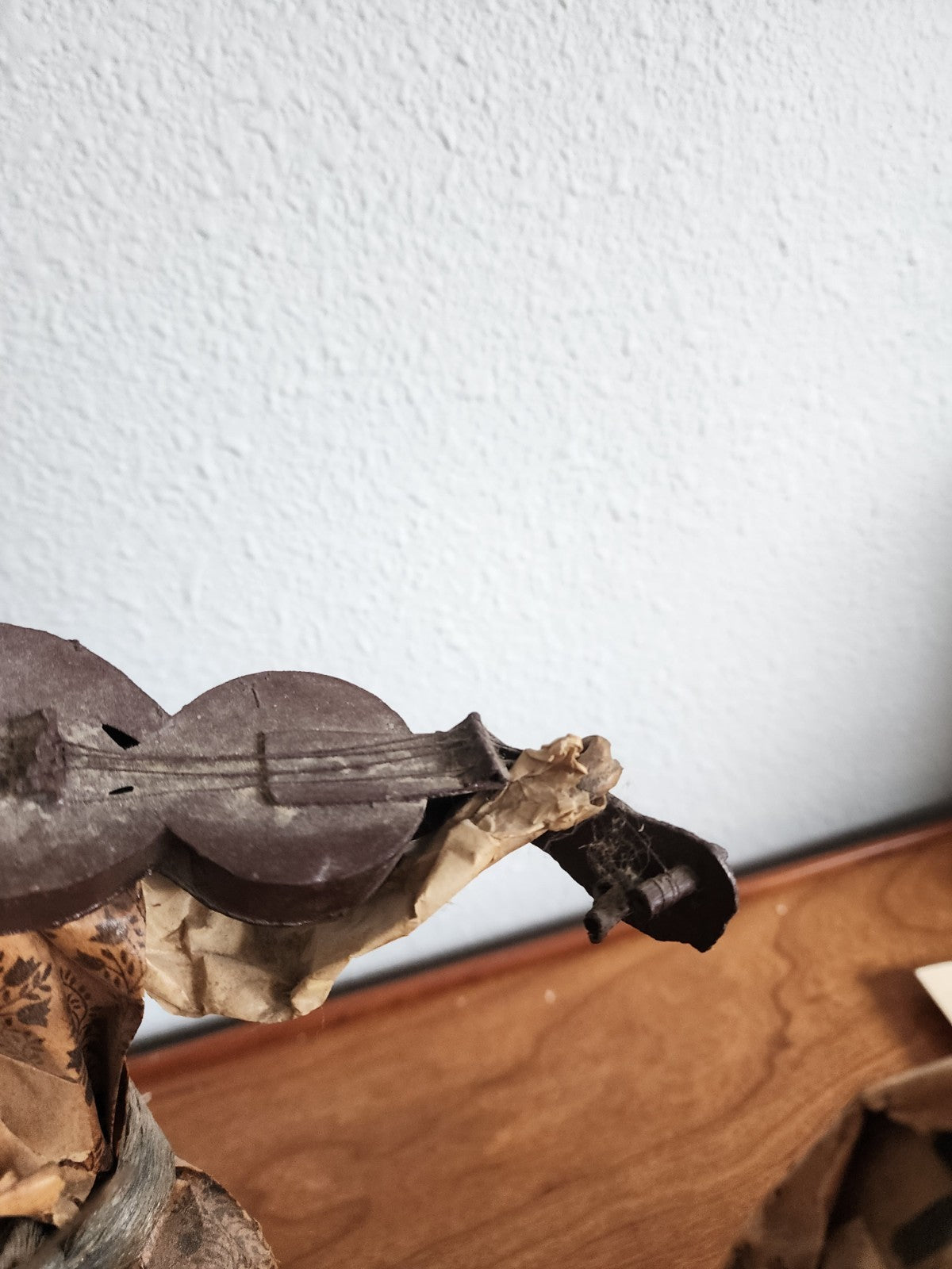 Folk Art Paper Mache Dolls - Violin & Pig