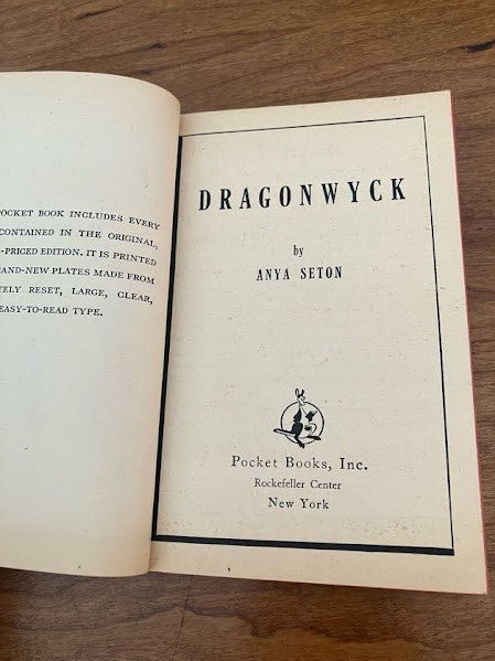 Vtg Pocket Book - Dragonwyck by Anya Seton