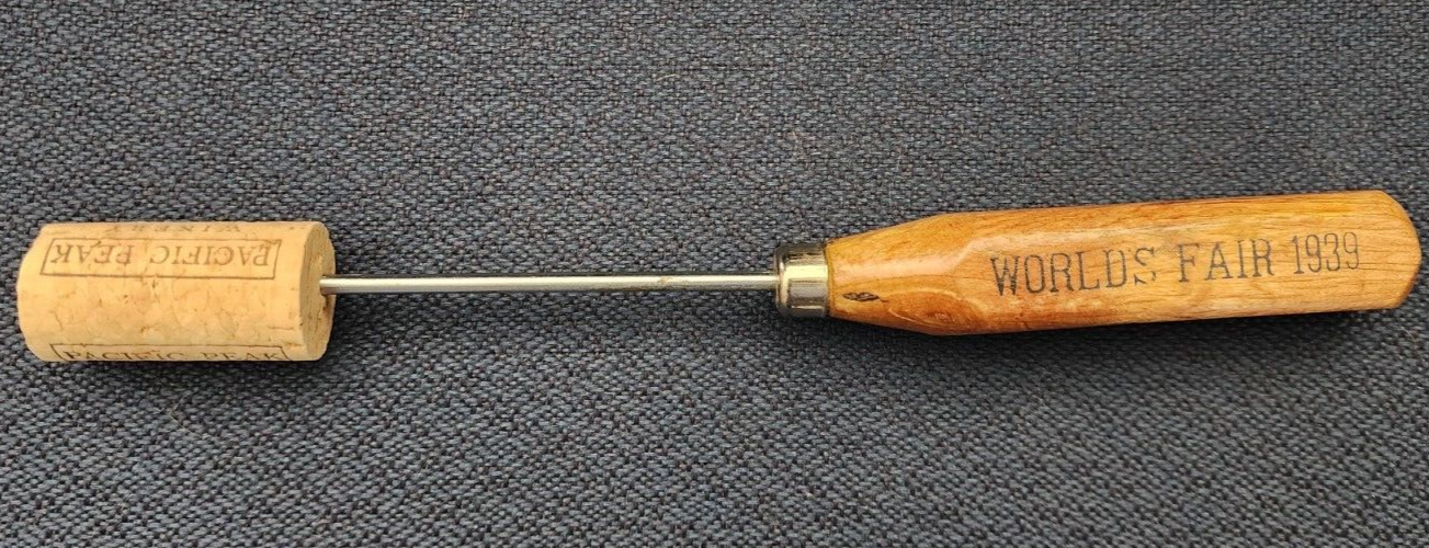 Vintage 1939 San Francisco World's Fair ice pick with wooden handle