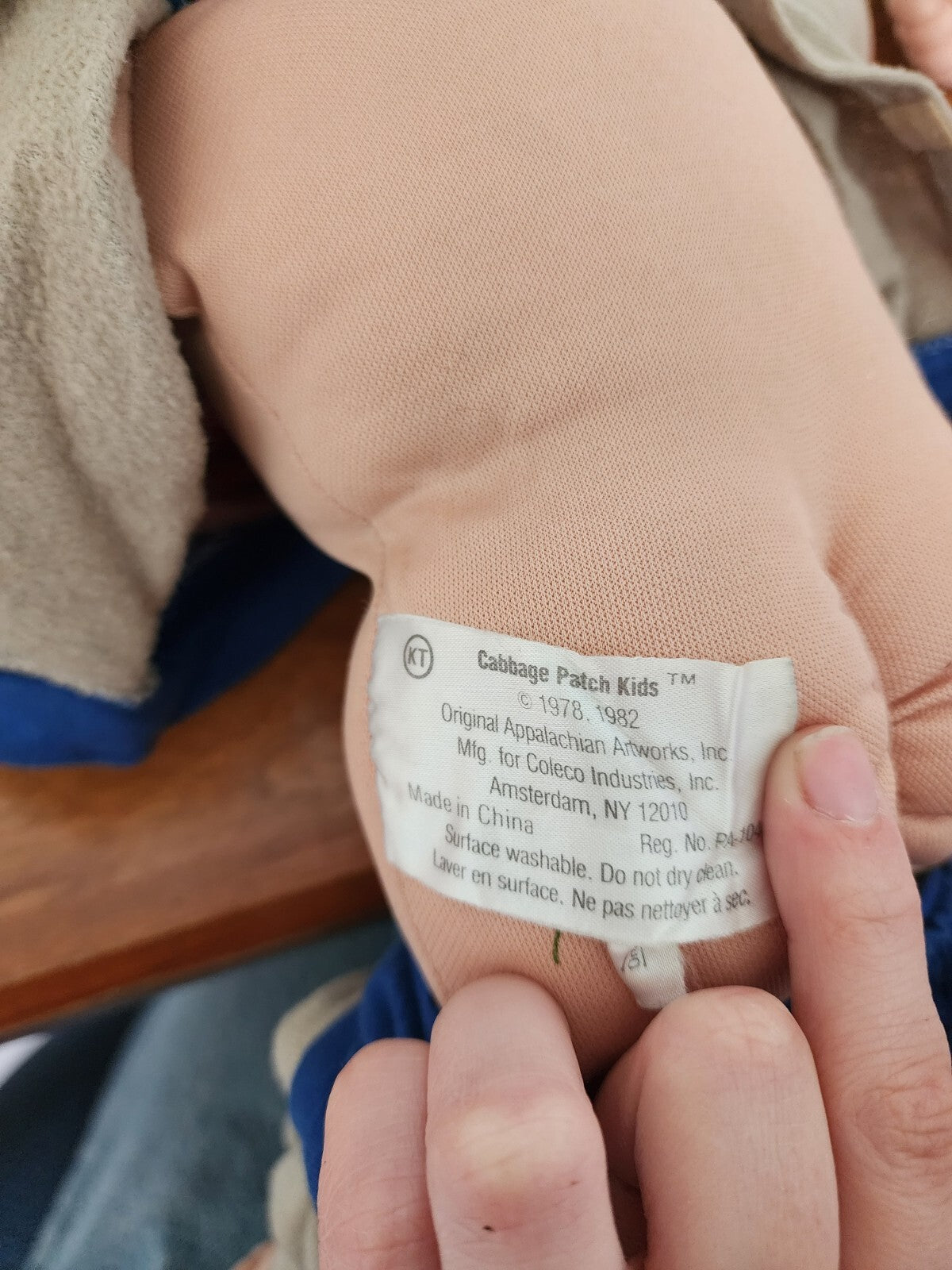 Vtg Cabbage Patch Kid Doll With Redish Brown Yarn Hair "31" Shirt 1982