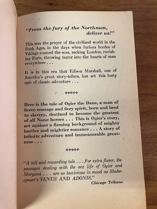 Vtg Paperback - The Viking by Edison Marshall