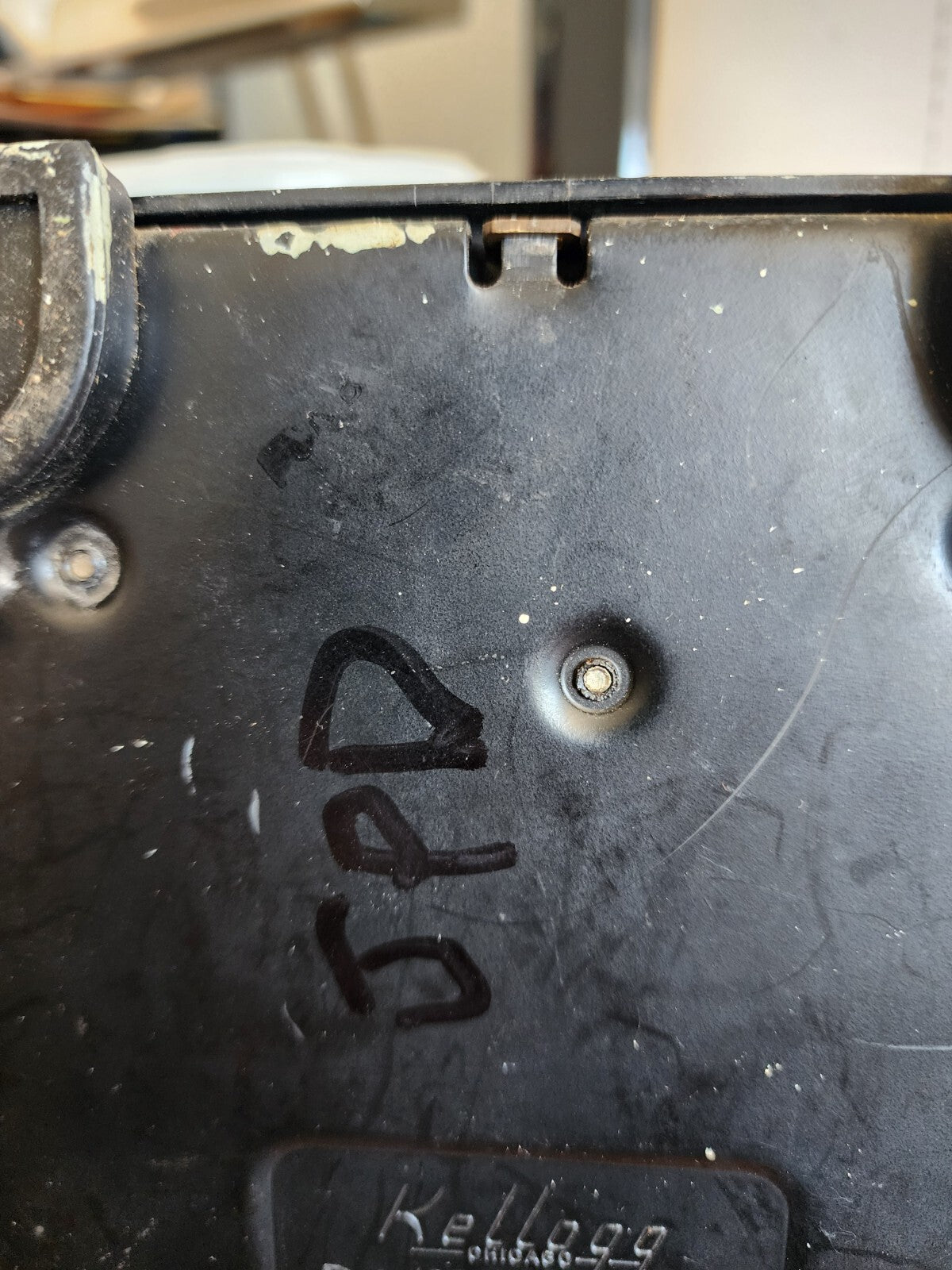 Vintage Kellogg 1000 Series D1002 DAK Black Red Bar Rotary Dial Wall Phone