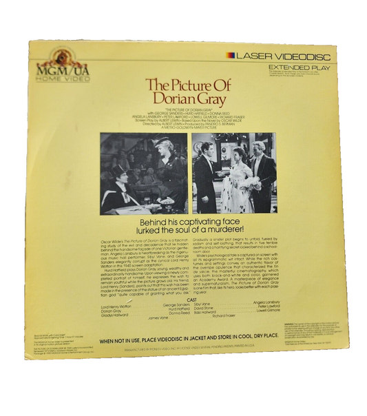 The Picture of Dorian Gray LD Hurd Hatfield - Classic Horror Movie Laserdisc 