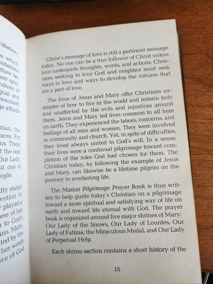 Vtg Marian Pilgrimage Prayer Book 1986